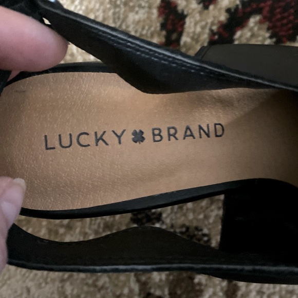 Lucky brand leather peep toe shoes - Picture 4 of 8